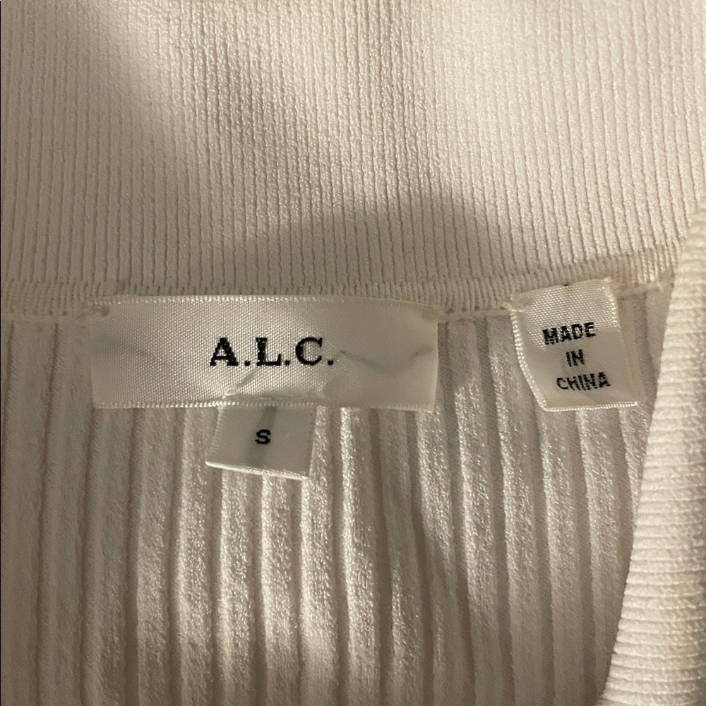 A.L.C. White Ribbed button down - Picture 2 of 4